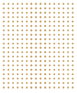 Grid of evenly spaced golden dots on a white background, forming a subtle wave-like distortion pattern