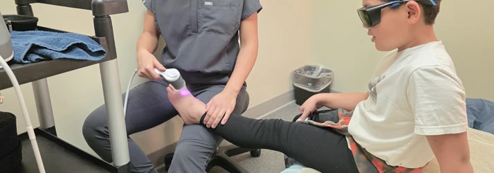 Child Receiving Laser Therapy